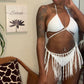 Fringed Crochet Skirt